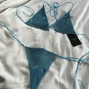 Santa Brands - Blue Triangle Orchid Bikini